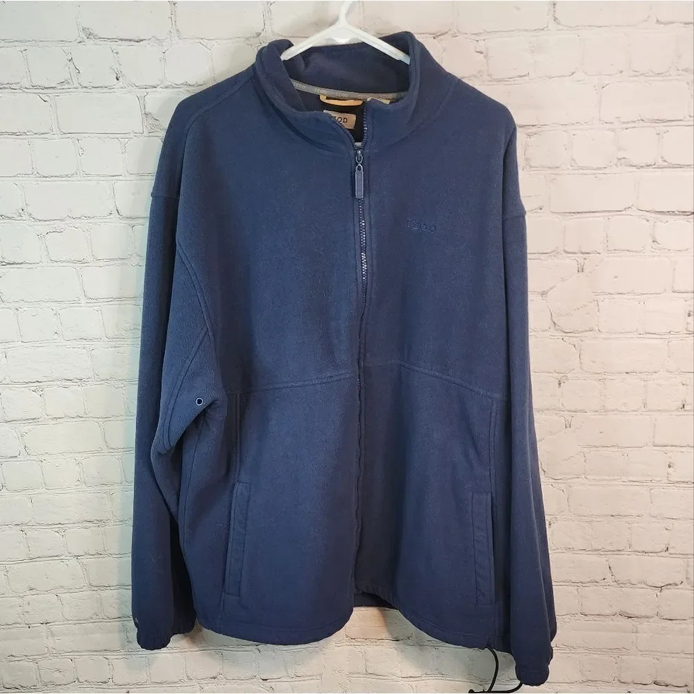Men's Izod zip-up fleece sweater, size XXL